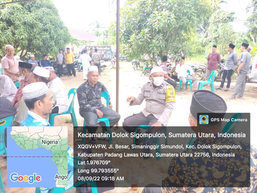 Meningkatkan Kehadiran Polri, Bhabinkamtibmas Polsek Dolok Sigompulon Melayat Di Kediaman Tomas