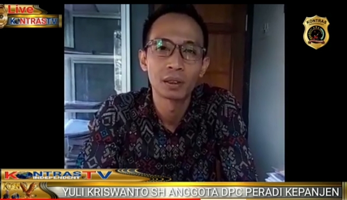DPC Peradi Kepanjen, Yuli Kriswanto.S.H, berikan Ucapan selamat ulang tahun kepada media kontraS