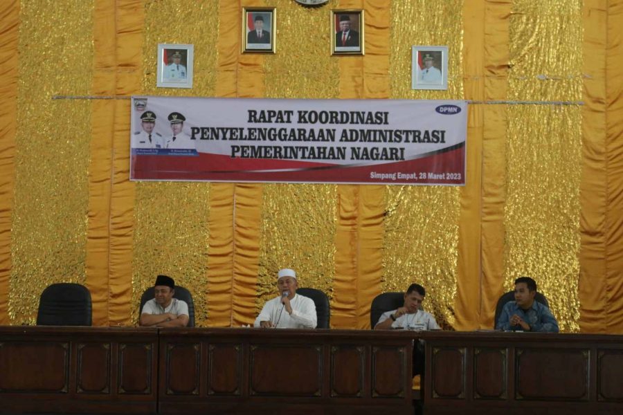 Pemerintah Kabupaten Pasaman Barat Menggelar Rapat Koordinasi (Rakor) Penyelenggaraan Administrasi Pemerintahan Nagari