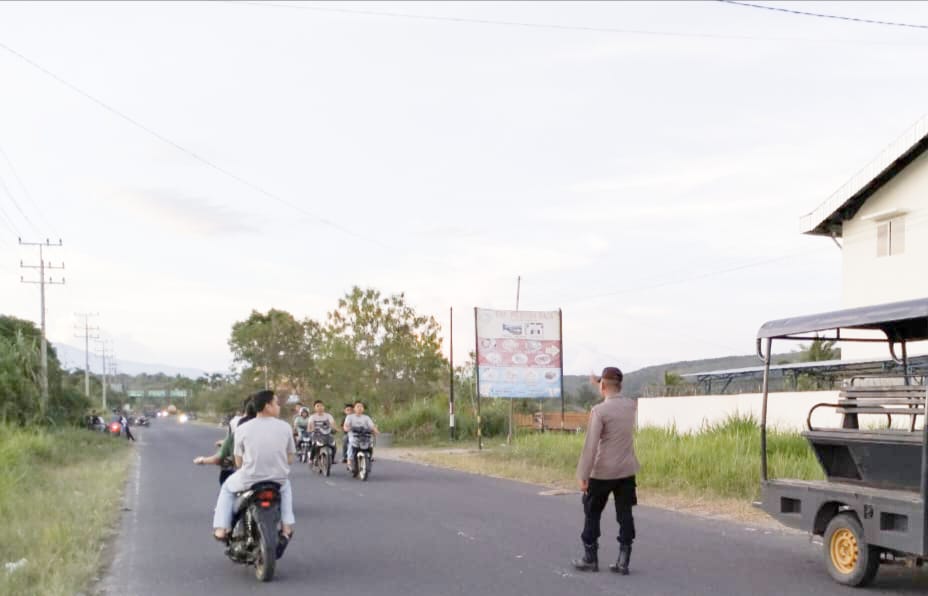 Hindari Balap liar di jalan baru Polsek Batunadua Aktif Lakukan patroli