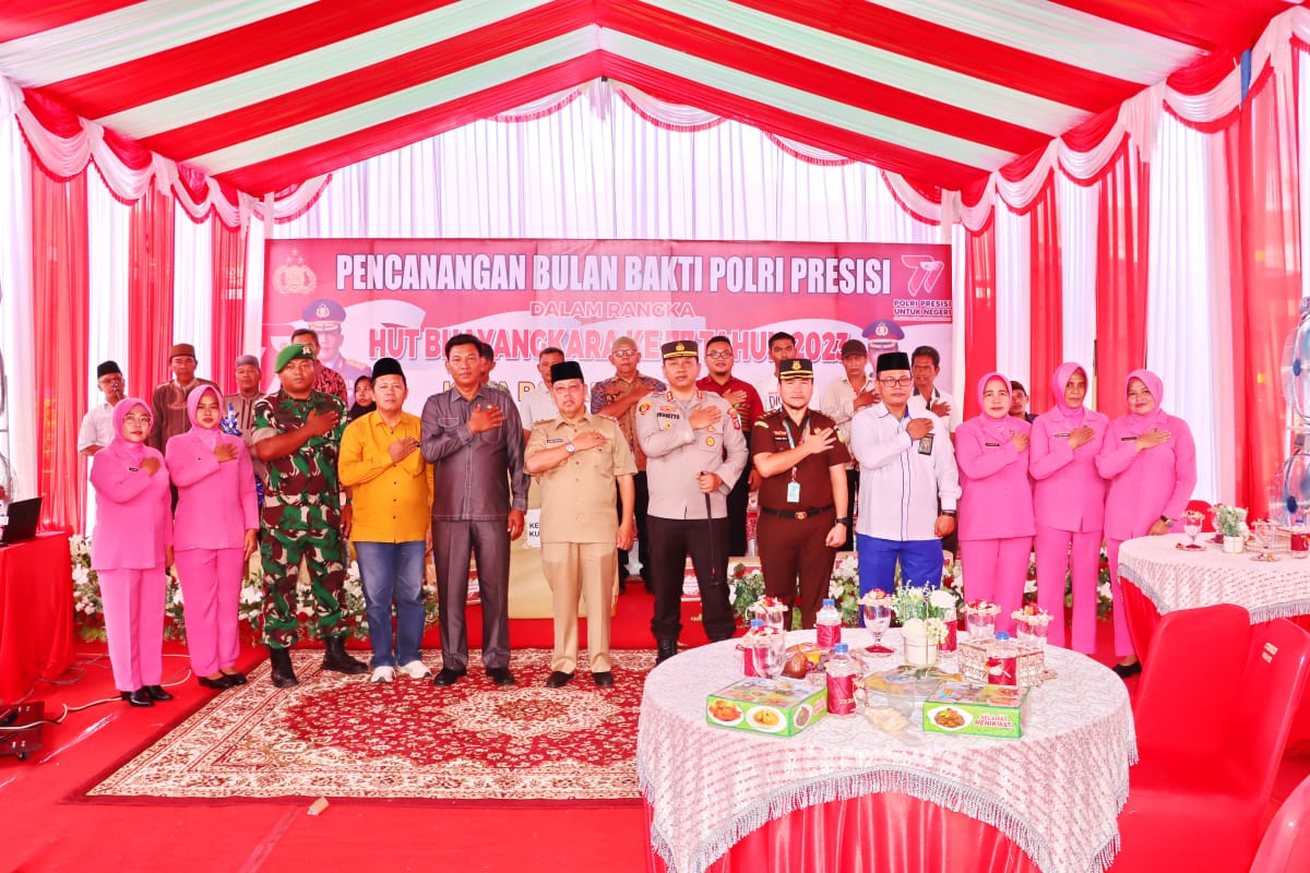 Bulan Bakti Polri Presisi kapolres PSP bersama Forkopimda mengikuti vidcon dari Kapolri