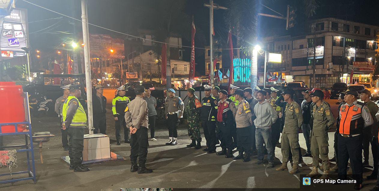 Cegah Kriminalitas, Polres padangsidimpuan Gelar Patroli Skala Besar bersama unsur tiga pilar