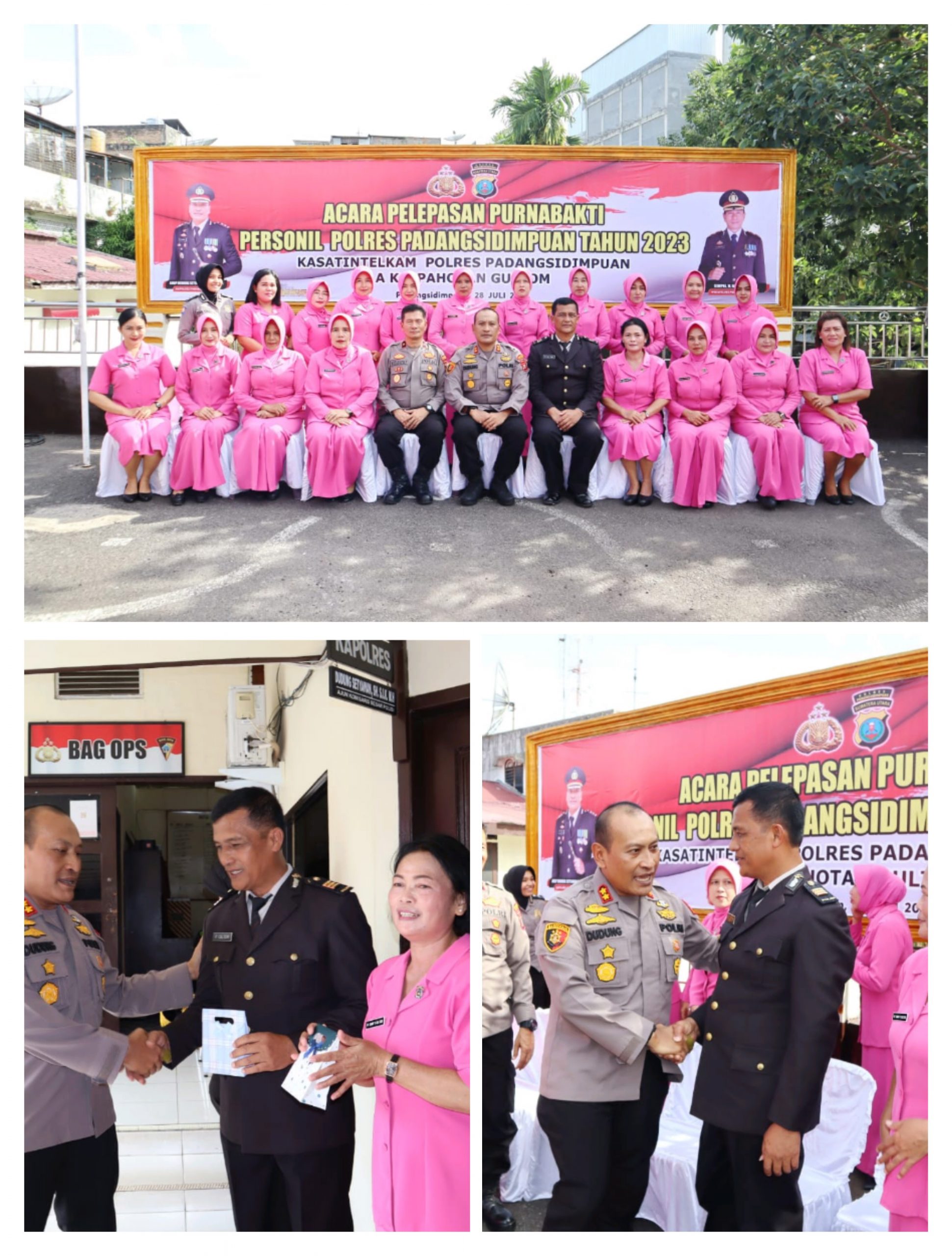 Kapolres Padangsidimpuan Dan Personel Gelar Acara Purna Bhakti AKP Pahotan Gultom.