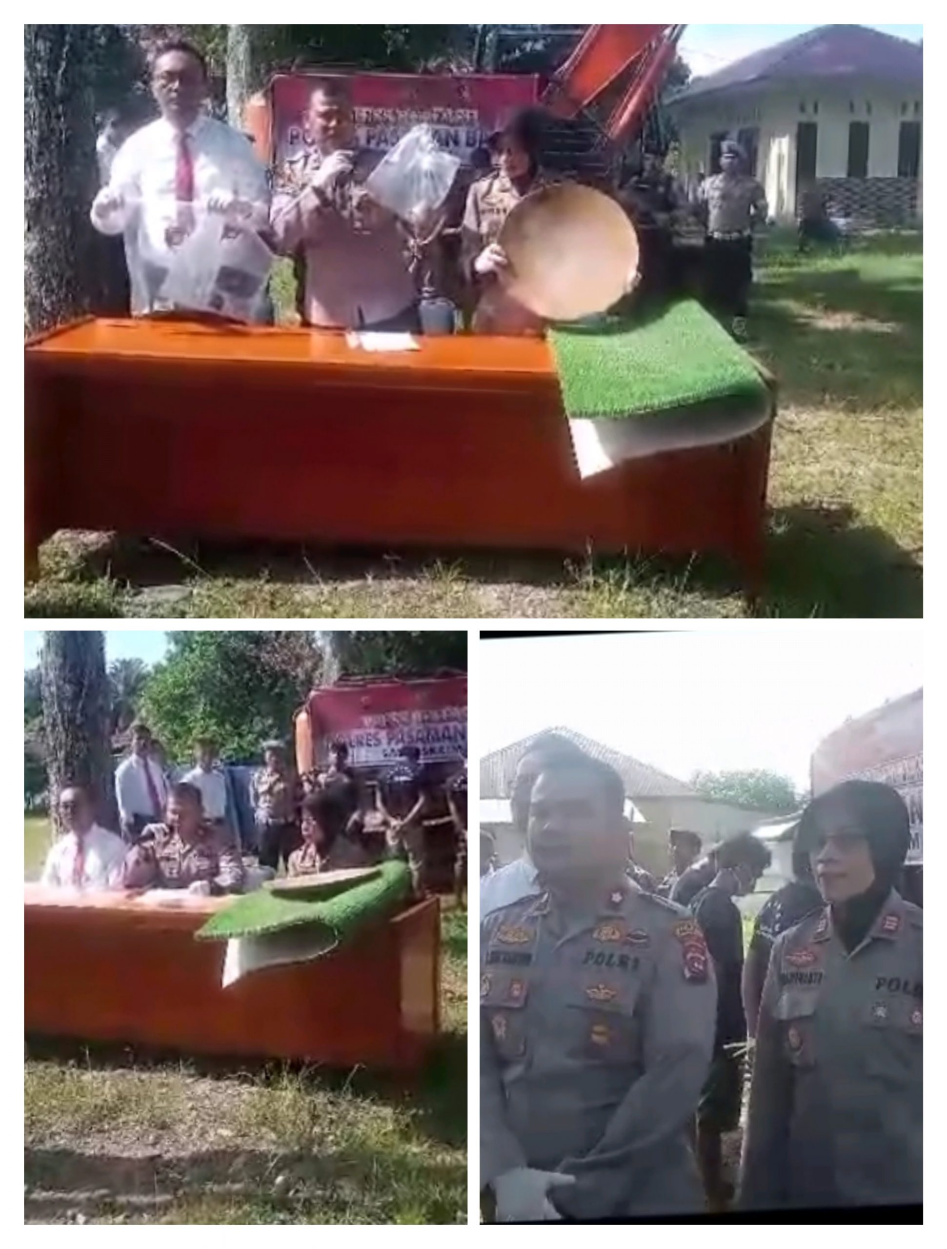 Kapolres AKBP Agung Basuki S.I.K.M.M.Dan  Tim Kriminal Polres Kabupaten Pasaman Barat Menangkap tiga pelaku tambang emas ilegal