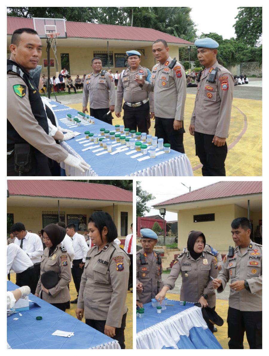 Kepada Ratusan Anggota Polres Asahan Di Tes Urine Secara Mendadak