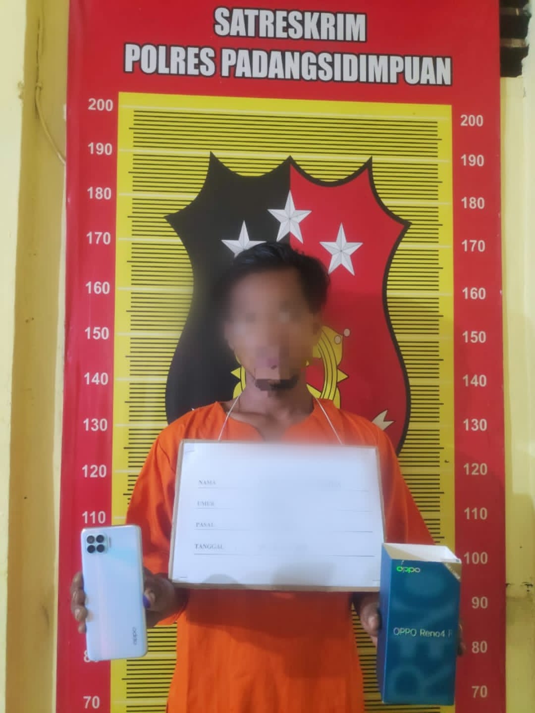 Pria Buruh Bangunan,Pelaku Jambret Dibekuk Tekab Polres Padangsidimpuan di Kabupaten Tapsel