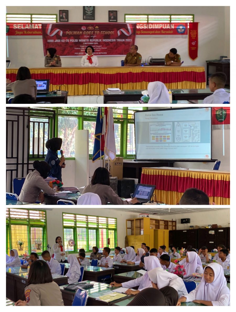 Sambut HUT Polwan Ke-75, Polwan Polres Padangsidimpuan Gelar Sosial Medsos ke Pelajar.