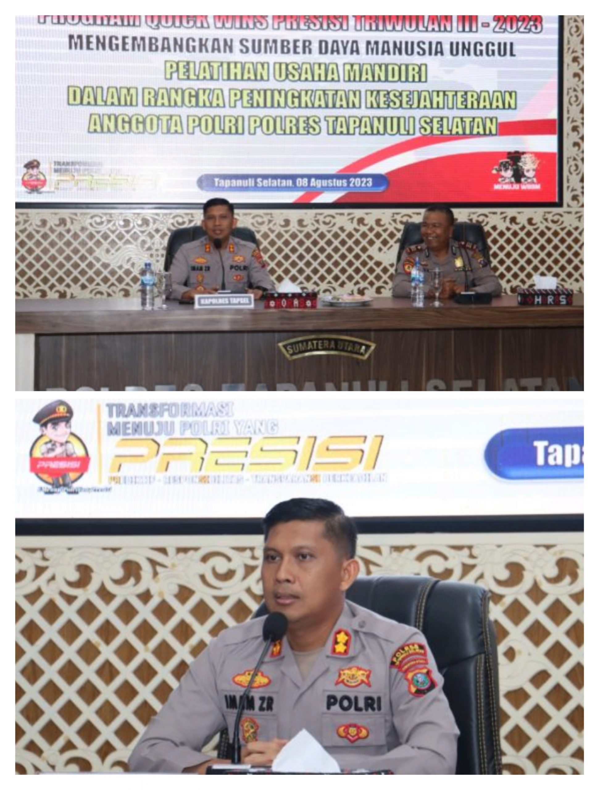 Wujudkan Peningkatan Kesejahteraan Polri, Kapolres Tapsel Pimpin Pelatihan Usaha Mandiri Bagi Anggota