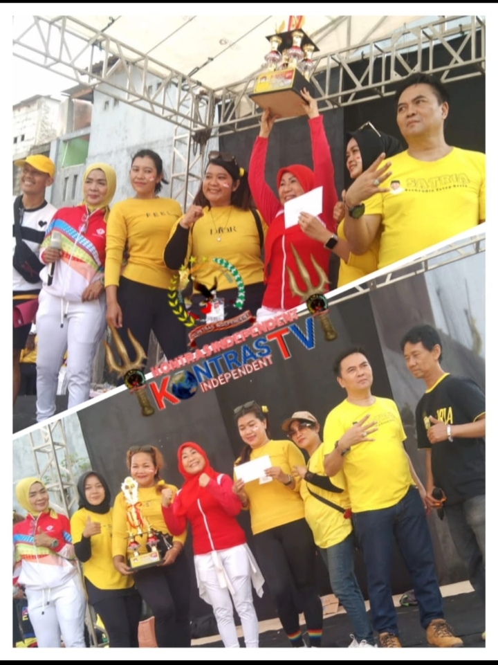 Raih Poin Tertinggi Sanggar Senam dari Karang Tengah, Juara 1 Lomba Senam Bareng SATRIA Meriahkan HUT RI Ke-78 Lapangan Yadika