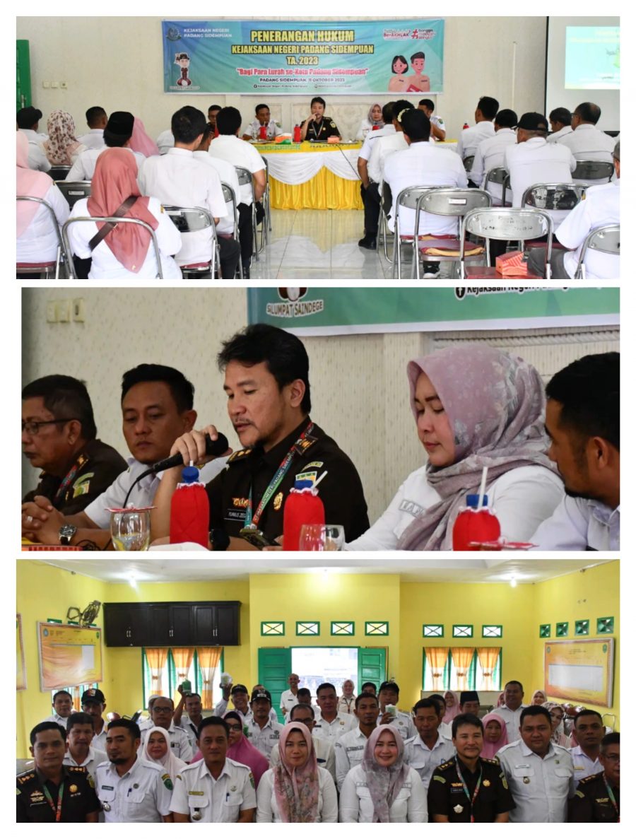 Kejari Padangsidimpuan Sampaikan Penerangan Hukum ke Lurah Jelang Pemilu