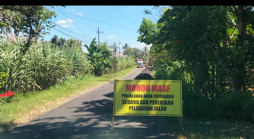 DPUBM Kab Malang Lakukan Pelebaran Jalan Wilayah Pagak Yang Telah Rusak