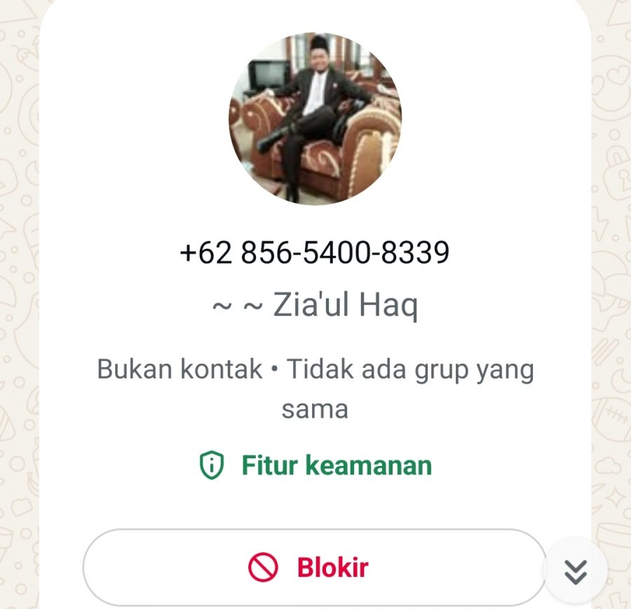 Hati-Hati Nomer Anggota Dewan Zia’ul Hag Diduga Kena Hecker