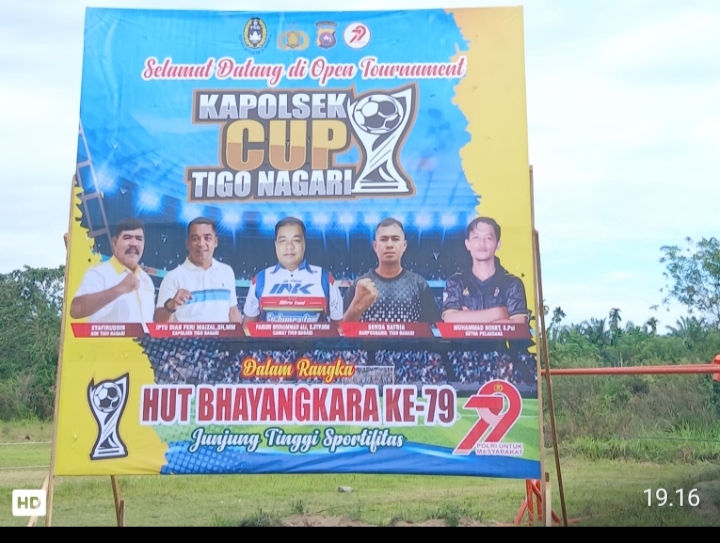 Kapolsek Tigo Nagari GelarTurnamen Sepak Bola Se-Pasaman – Pasaman Barat ,Dalam Rangka Persiapan HUT Bayangkara Ke -57
