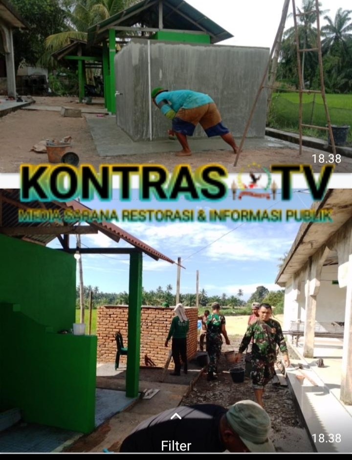 TNI Bangun Lima Titik Bak Sumber Air Bersih di Kecamatan Kinali.