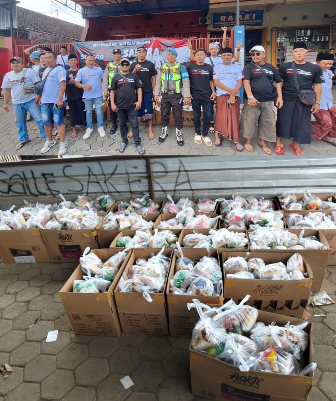 Ormas Laskar Sakera Malang Korwil Dampit, Bagikan Ratusan Takjil Gratis