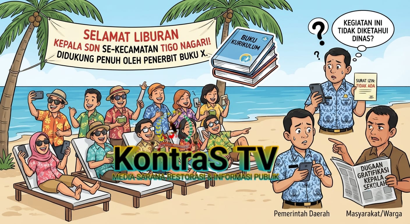 Dugaan Gratifikasi, 22 Kepala SDN se-Kecamatan Tigo Nagari Berlibur Diduga Dibiayai Penerbit Buku
