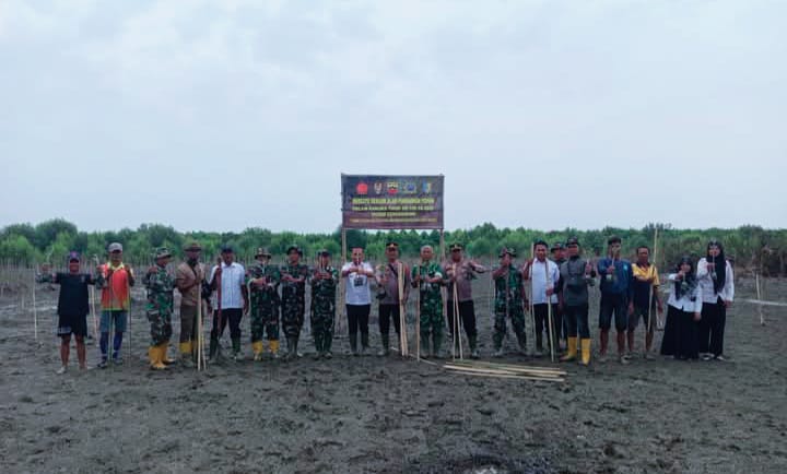 Demi Menjaga Kelestarian Hutan Mangrove Stgas TMMD 129 Kodim 0208 Asahan Sinergi Dengan Forkopimcam