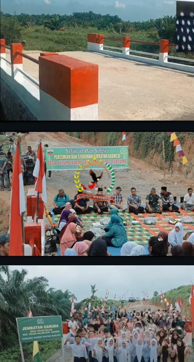 TNI AD Wujudkan Jembatan Penghubung Desa Teluk Dalam