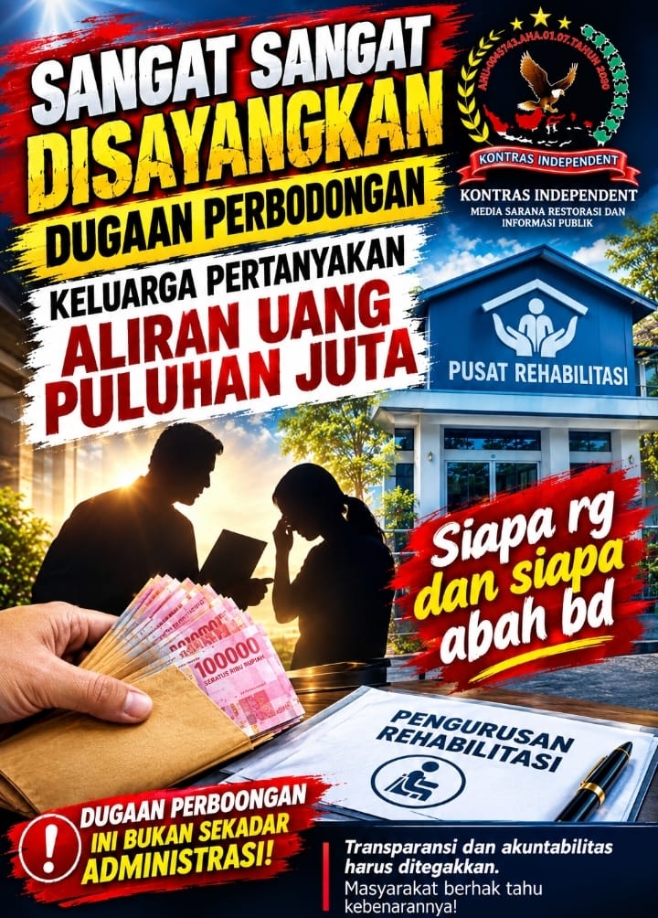 Harapan Rehabilitasi Pudar, Uang Puluhan Juta Diduga Dikuasai Sosok RG
