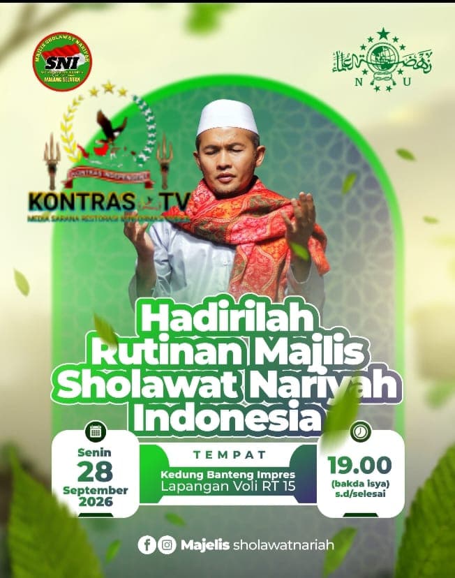 RUTINAN SHOLAWAT NARIYAH INDONESIA AKAN DIGELAR SENIN MALAM INI, KEDUNG BANTENG JADI TITIK KUMPUL JAMAAH LINTAS DESA
