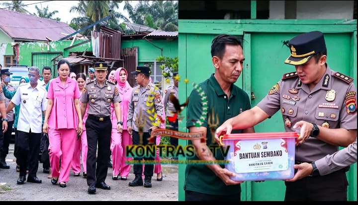 Kapolres Asahan Bersama Forkopimda Salurkan Bantuan Kepada Warga Terdampak Bencana