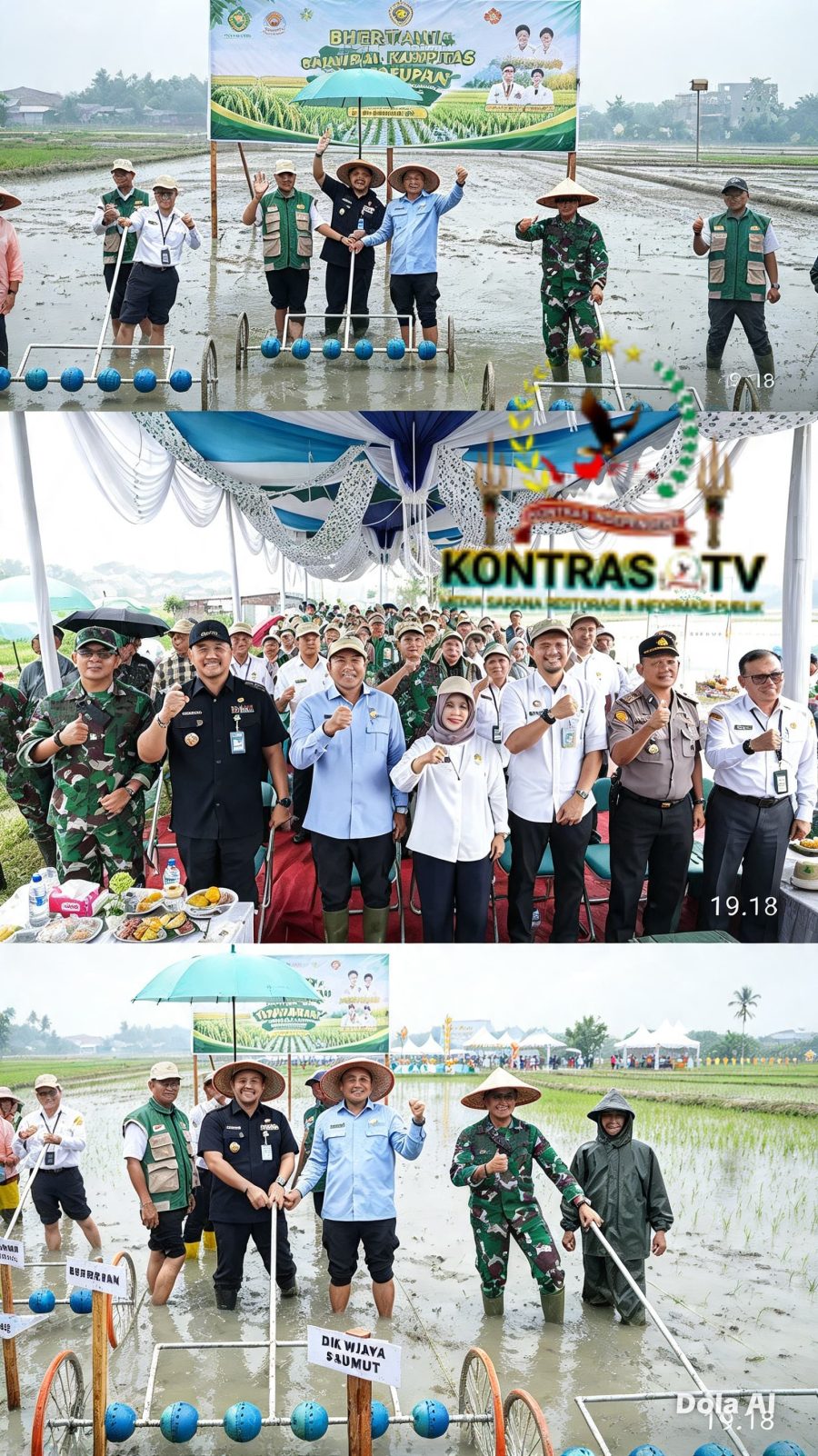 Dandim 0208/Asahan Hadiri Gerakan Tanam Padi PM-AAS