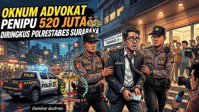 Oknum Advokat Penipu 520 Juta Diringkus Polrestabes Surabaya