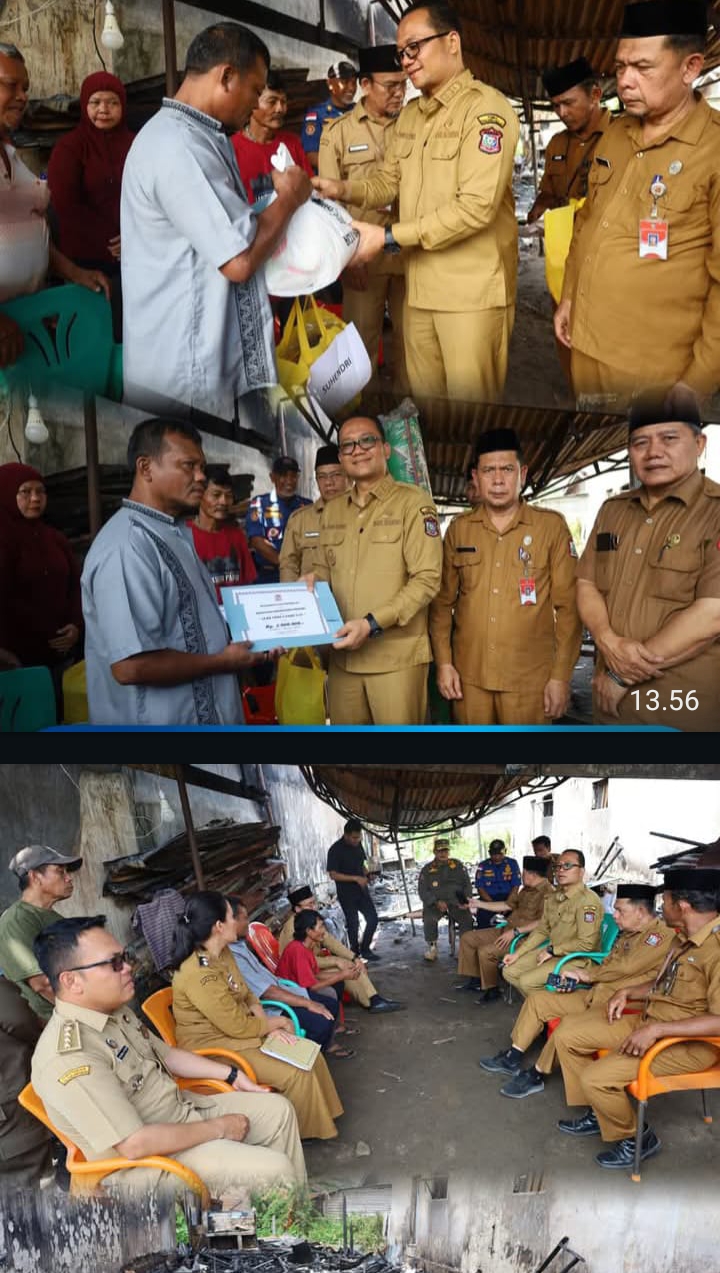 Wawako Kota Tanjungbalai Serahkan Bantuan Korban Kebakaran