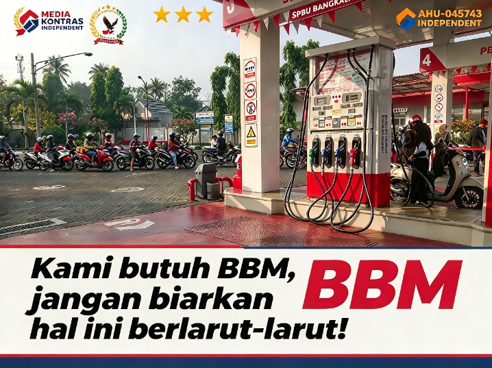 JERITAN DARI LINI DEPAN SPBU BANGKALAN