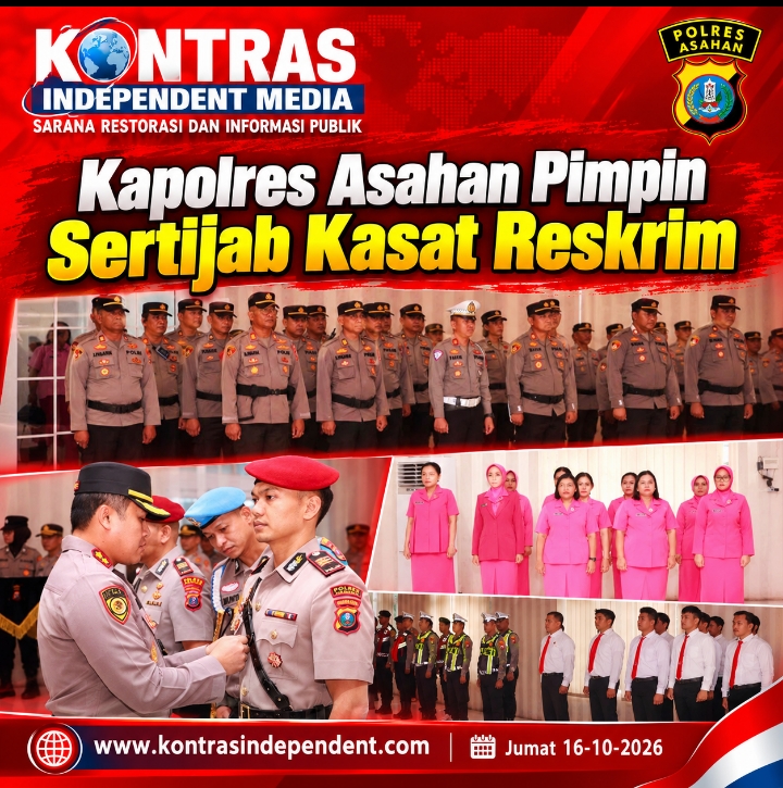 Kapolres Asahan Pimpin Sertijab Kasat Reskrim