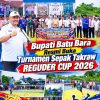 Bupati Batu Bara Buka Turnamen Sepak Takraw Reguder Cup 2026