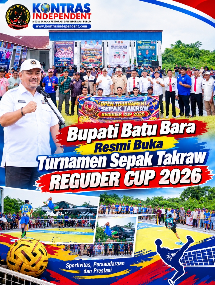 Bupati Batu Bara Buka Turnamen Sepak Takraw Reguder Cup 2026