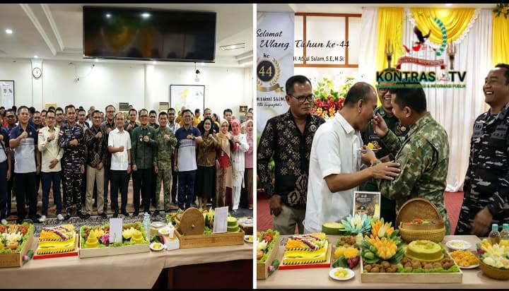 DANDIM 0208/ASAHAN BERSAMA FORKOPIMDA BERIKAN KEJUTAAN HUT KE-44 WALI KOTA TANJUNGBALAI