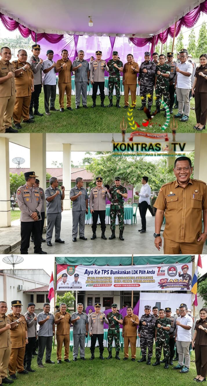 Kasdim 0208/Asahan Bersama Forkopimda Tinjau Kesiapan TPS Dan Pengamanan Pilkades