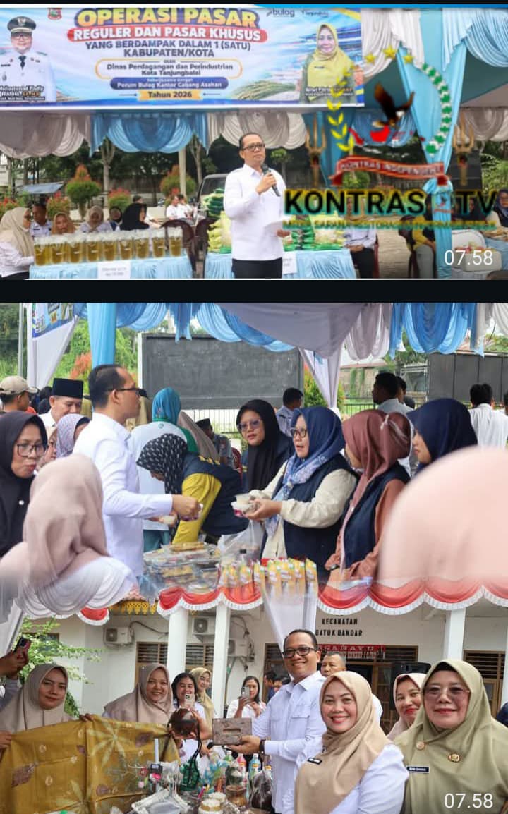 Wawako Tanjungbalai Buka Pasar Murah dan Bazar IKM, Stabilkan Harga Bahan Pokok